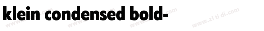 klein condensed bold字体转换